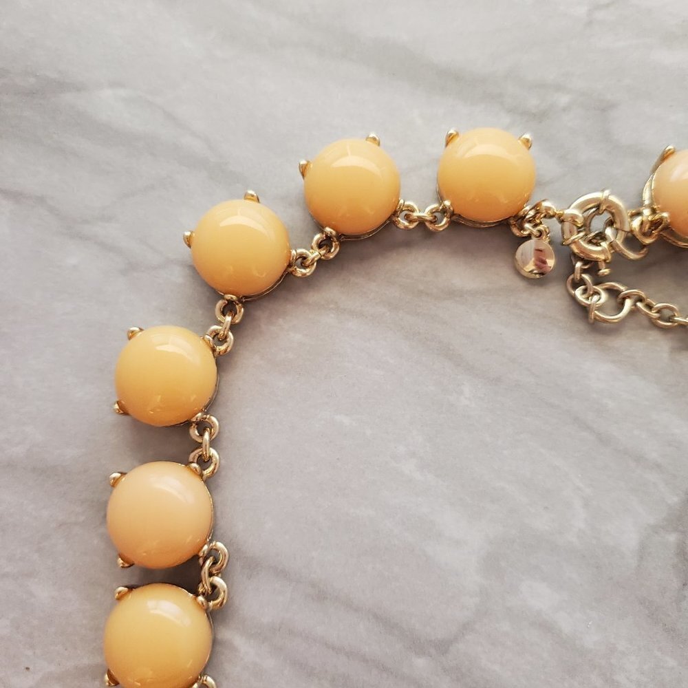 💗 J. Crew Peachy Pink Gold Bubble Classic Statement Necklace 💗 - Picture 6 of 13